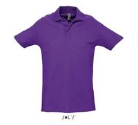Polo homme - SOL'S - Spring II - Violet foncé - 100% coton - Manches courtes L