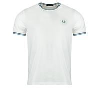 Polo hommes Fred Perry TWIN TIPPED T-SHIRT Blanc EU M