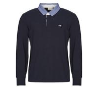 Polo hommes Gant REG CHAMBRAY HEAVY RUGGER Bleu EU S