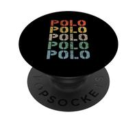 Polo Horse Retro Polo Player Sport Cheval PopSockets PopGrip Adhésif
