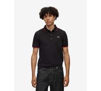 Polo HUGO Contrast Color manche courte noir rouge - S