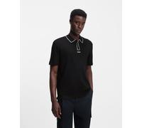 HUGO Polo en jersey de coton à bordures contrastantes - Style Dalumo, 50553045 Noir M