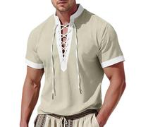 Polo Imprime Homme Sport Responsable Fils Ce Cou Evg Patrick Doré Décontracté Filet Devant Spartiate Palmier Reflechissant Bandana Criminel Croisé Décolleté Monkey