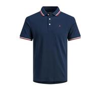 Polo - Jack & Jones - Paulos - Coton piqué - 7XL - Bleu navy/rouge/blanc XXXXXXXL