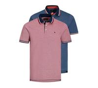 Jack & Jones Paulos 2 Units Short Sleeve Polo Rouge,Bleu XS Homme