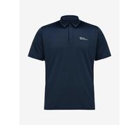 Jack Wolfskin Delgami Short Sleeve Polo Bleu XL Homme