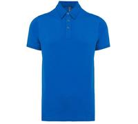 Polo jersey manches courtes - Homme - K262 - bleu roi - 100% coton peigné - Col chemise XXL