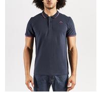 Polo KAPPA Ezio pour Homme - Bleu - Manches courtes - Coupe slim S