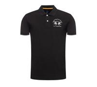 Polo La Martina - Homme - Manches courtes - Noir - Col classique avec boutons XL