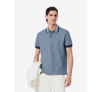 Polo Lacoste Col Bord-Côtes manches courtes bleu - L