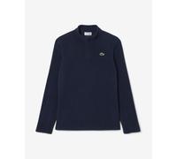 Polo Lacoste Fleece demi-zip à manches longues bleu marine - XL