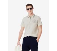 Polo Lacoste Regular Fit L.12.12 Badge Print manches courtes blanc crème bleu marine - L
