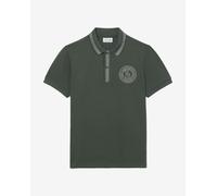 Polo Lacoste Regular Fit L.12.12 Badge Print manches courtes vert kaki blanc - XXL