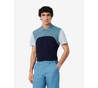 Polo Lacoste Regular Fit L.12.12 Color-Block manches courtes bleu - L