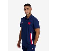 Polo Le Coq Sportif Sport France manche courte bleu marine rouge - S