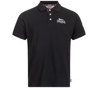 Lonsdale Polo manches courtes Bruan 100% coton, coupe slim, noir Homme Taille S