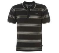 Polo - Lonsdale - Noir et Gris Foncé - Col polo - Manches courtes - 100% coton S