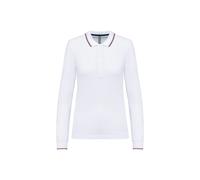 Polo maille piquée manches longues Femme Kariban Blanc M