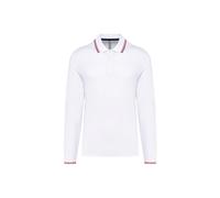 Polo maille piquée manches longues Kariban Blanc L