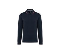 Polo maille piquée manches longues Kariban Bleu M