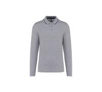 Polo maille piquée manches longues Kariban Gris L