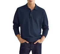 Polo Manche Longues Hommes Slim Polo de Travail Golf Tshirt Décontractés Polo Coupe Ajustée Chemisier Grande Taille T-Shirt Henley Sportswear Shirts Basic Homme