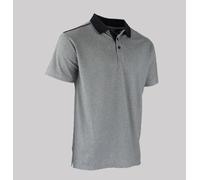 Polo manches courtes Biotope, maille piquée - Gris chiné - LMA - 9319-S