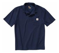 Polo de travail avec poche pour hommes Carhartt K570 - Coupe originale, S, bleu marine, 1