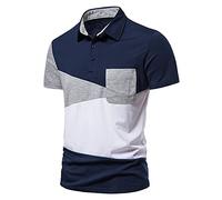 Polo Manches Courtes Homme Streetwear Hauts Col Zippe Vintage Printemps Été Casual Tee Shirt Beau Golf T-Shirt Sport Mode Décontractés Grande Taille Chic Imprimé Pas Cher Confort Tops