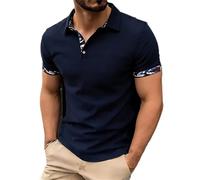 Polo Manches Courtes Homme,T-Shirt Homme DéContracté à Manches Courtes Col Rond Coupe Ample Et éLéGante Grande Taille Couleur Vive