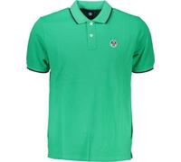 Polo manches courtes homme vert avec détails contrastés et logo, taille : S Couleur : Verde