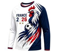 Polo Manches Courtes pour Hommes Coupe du Monde Maillot de Foot France 2026 léger Séchage Rapide Maillot de Foot Adulte
