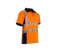 Polo manches courtes Prévoyance haute visibilité, anti-UV - Orange/Marine - T6 XXL - LMA - 9154 T6