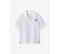 Polo manches courtes rayé écru 3A