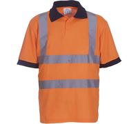 Polo Manches Courtes Yoko bande réflechissantes Orange 3XL