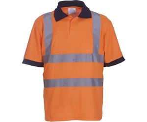 Polo Manches Courtes Yoko bande réflechissantes Orange 3XL