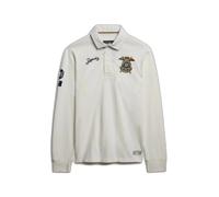 Superdry Double Emblem Rugby Long Sleeve Polo Blanc XL Homme