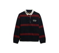 Polo manches longues à rayures femme Superdry Heritage Bleu S