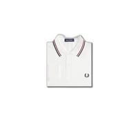 Polo manches longues double liseré Fred Perry Blanc M