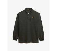 Superdry Polo manches longues surpiqûres contrastées Noir S