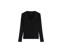 Polo manches longues femme Lee Noir S