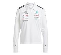 Adidas Mercedes Tm Amg Petronas F1 Team Long Sleeve Polo Blanc S Femme