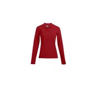 Polo manches longues femme Promodoro Rouge M