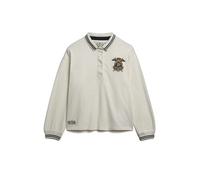 Polo manches longues femme Superdry Crest Blanc S