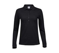 Polo manches longues femme Tee Jays Luxury Stretch Noir 3XL