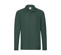 Polo manches longues Fruit of the Loom Premium Vert 2XL