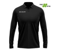 Polo manches longues Givova Winter - black - S XXL