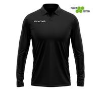 Polo manches longues Givova Winter Noir 3XL