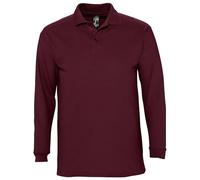Polo Manches Longues - Homme - 11353 - Rouge Bordeaux