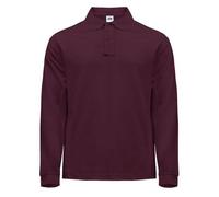 Polo Manches Longues - Homme - Jk215 - Rouge Bordeaux